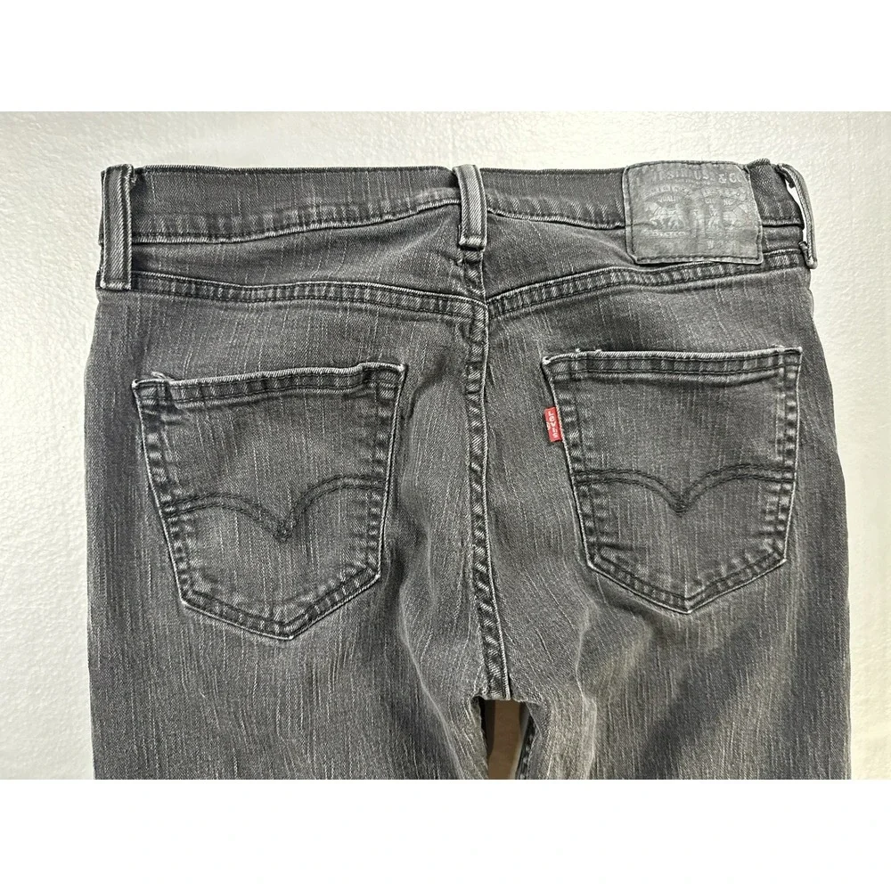 Levi's 508 Jeans Men's 28x27.5 Regular Taper Fit Black‎ Dark Wash Denim